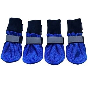 Paw Protector Dog Boots Soft Sole Nonslip Set of 4 Color Blue Size Small